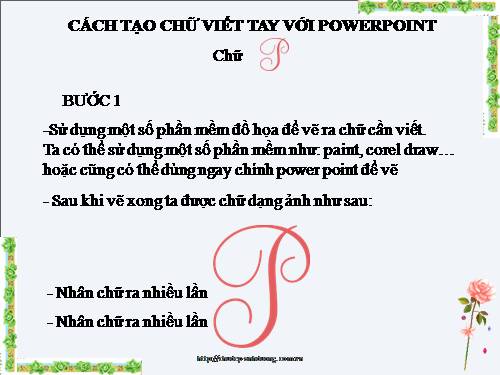 Tao chu viet tay voi PP