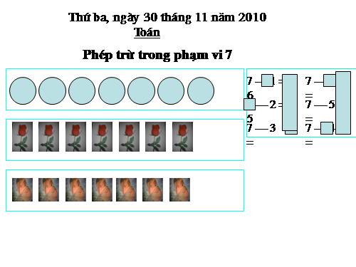 Phép trừ trong phạm vi 7