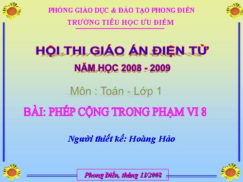 Phép cộng trong phạm vi 8