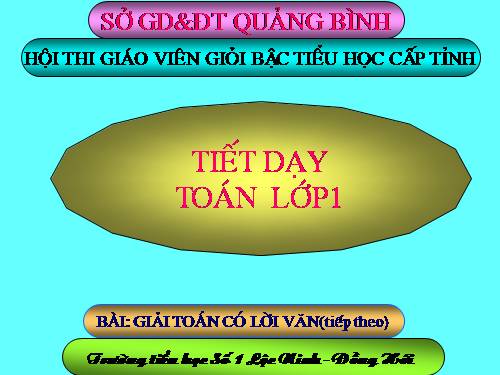 Giải toán có lời văn (tiếp theo)