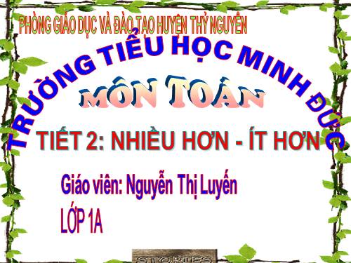 Nhiều hơn, ít hơn