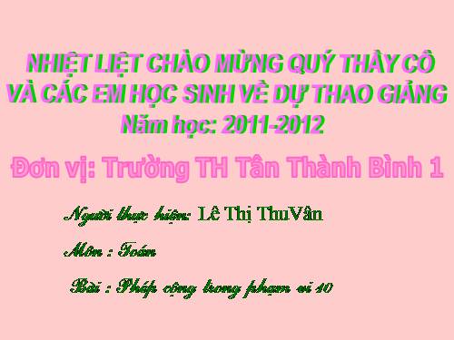 Phép cộng trong phạm vi 10