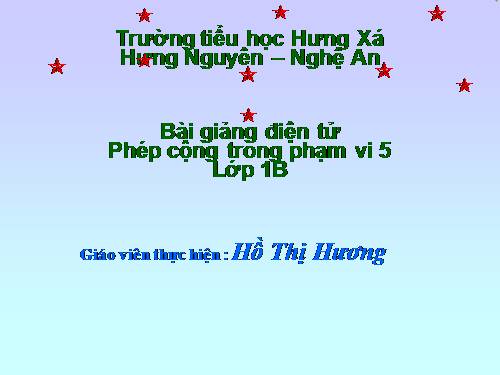 Phép cộng trong phạm vi 5