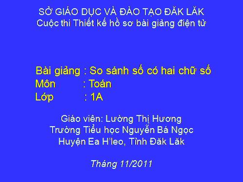 So sánh các số có hai chữ số