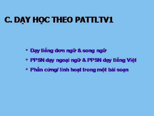 DẠY HỌC THEO PATTLTV1