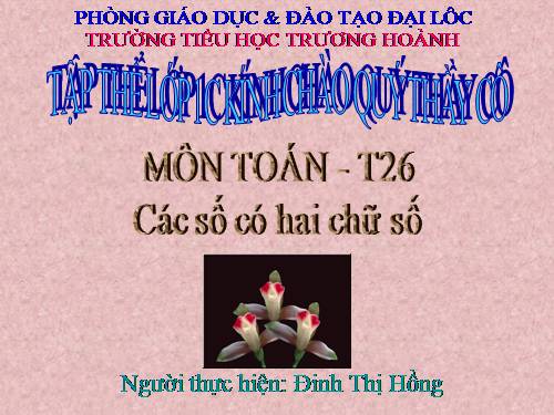 Các số có hai chữ số