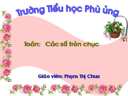 Các số tròn chục