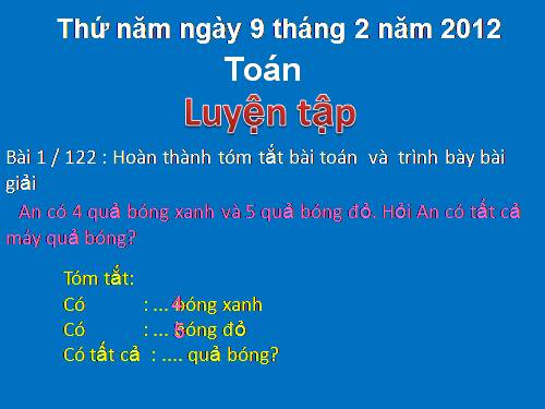 Luyện tập Trang 122