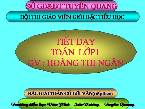 Giải toán có lời văn (tiếp theo)