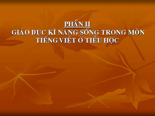 Giáo dục kĩ năng sống