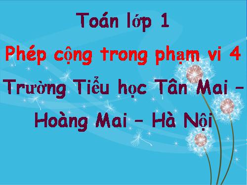 Phép cộng trong phạm vi 4