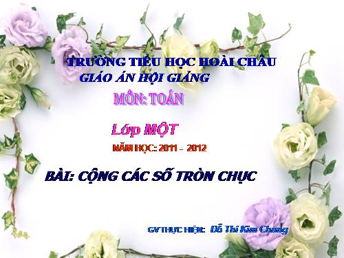 Cộng các số tròn chục