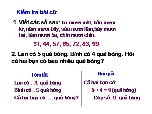 Giải toán có lời văn (tiếp theo)