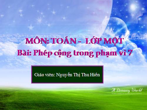 Phép cộng trong phạm vi 7