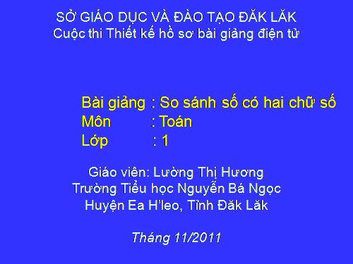 So sánh các số có hai chữ số