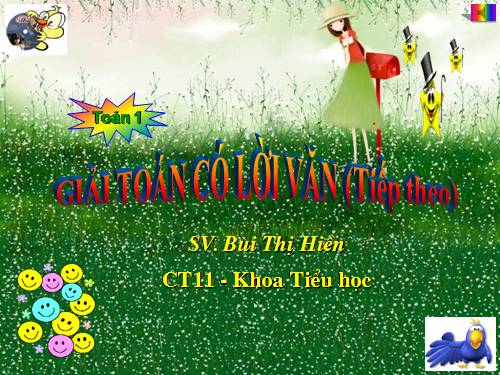 Giải toán có lời văn (tiếp theo)