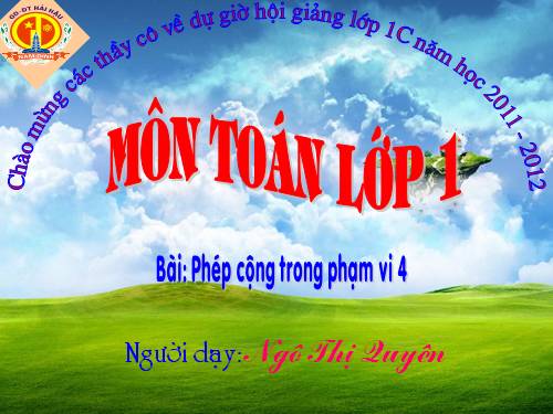 Phép cộng trong phạm vi 4