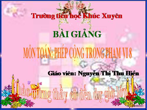 Phép cộng trong phạm vi 8