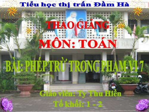 Phép trừ trong phạm vi 7