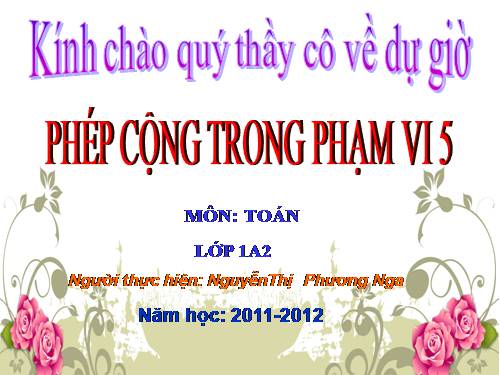 Phép cộng trong phạm vi 5