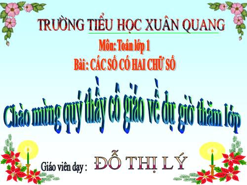 Các số có hai chữ số