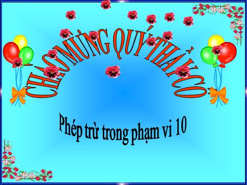 Phép trừ trong phạm vi 10