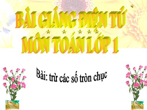 Trừ các số tròn chục