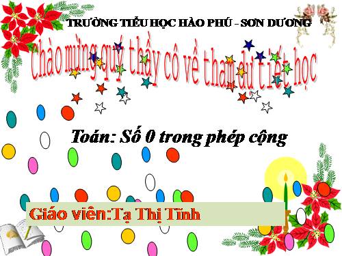 Số 0 trong phép cộng