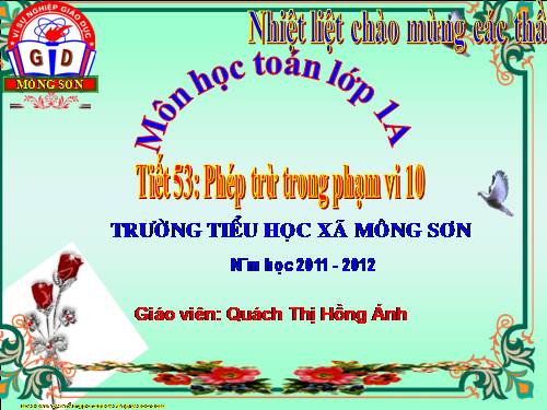 Phép trừ trong phạm vi 10