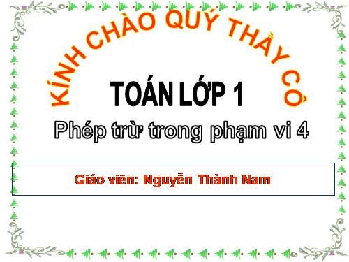 Phép trừ trong phạm vi 4