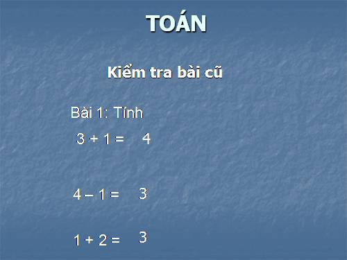 Phép trừ trong phạm vi 5