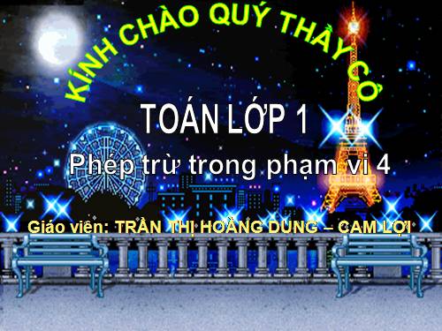 Phép trừ trong phạm vi 4