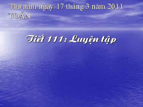 Luyện tập Trang 111