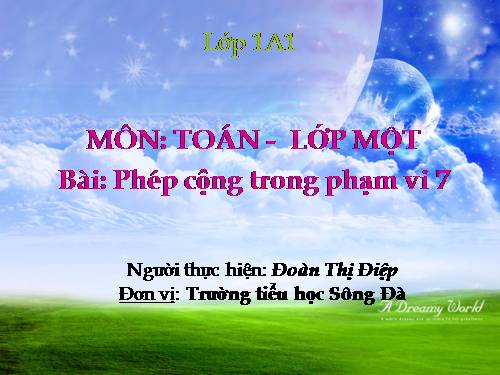 Phép cộng trong phạm vi 7