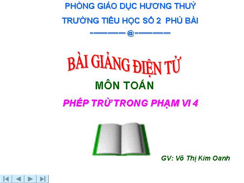 Phép trừ trong phạm vi 4