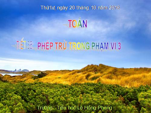 Phép trừ trong phạm vi 3