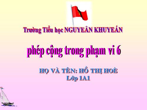 Phép cộng trong phạm vi 6