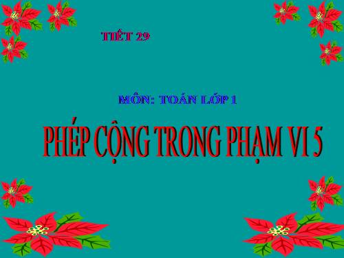 Phép cộng trong phạm vi 5