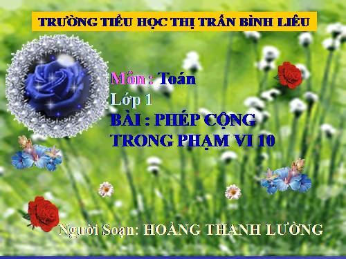 Phép cộng trong phạm vi 10