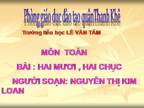 Hai mươi. Hai chục