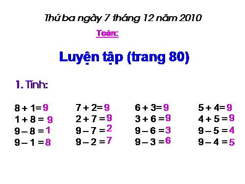 Luyện tập Trang 80