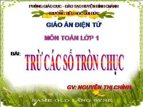 Trừ các số tròn chục