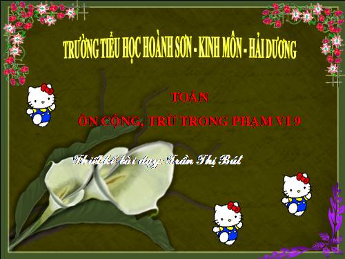 Toan - lop 1 : On cong tru trong pham vi 9