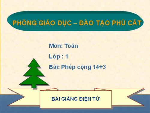 Phép cộng dạng 14+3