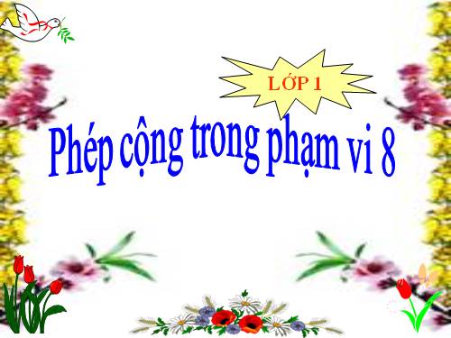 Phép cộng trong phạm vi 8