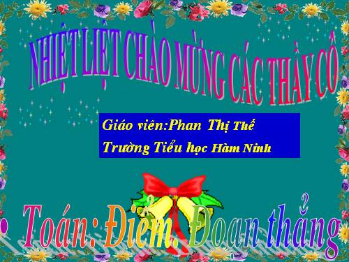 Điểm. Đoạn thẳng