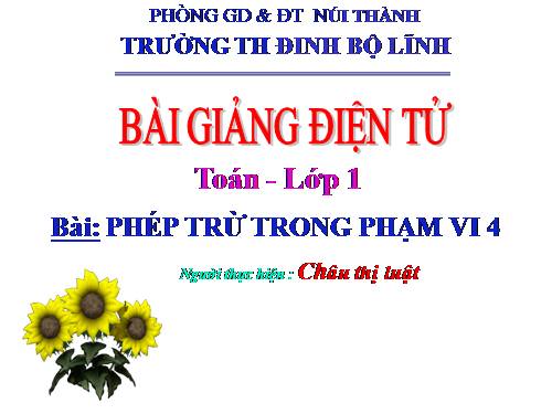 Phép trừ trong phạm vi 4