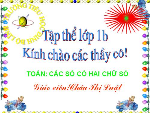 Các số có hai chữ số