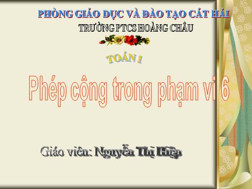 Phép cộng trong phạm vi 6