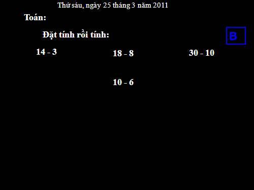 Phép trừ trong phạm vi 100 (trừ không nhớ)